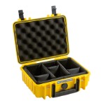 OUTDOOR case in yellow with padded partition inserts 250x175x95 mm Volume: 4,1 L Model: 1000/Y/RPD